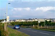 Road approaching a new estate
